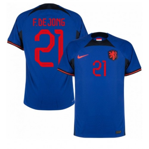 Nederland Frenkie de Jong #21 Bortedrakt VM 2022 Kortermet Nederland Frenkie de Jong #21 Bortedrakt VM 2022 Kortermet